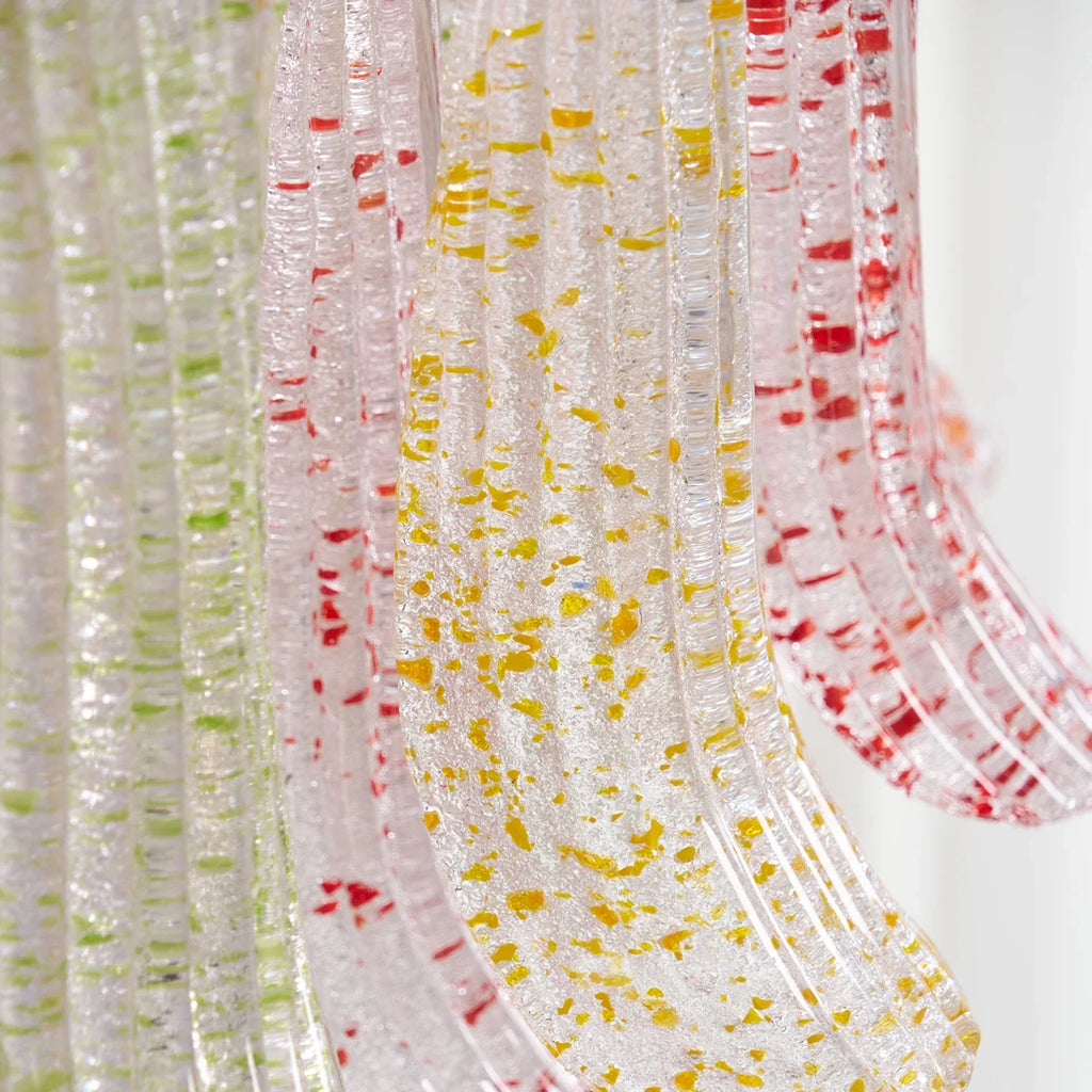 Hand-blown Wave Point Murano Glass Chandelier | wildoxy