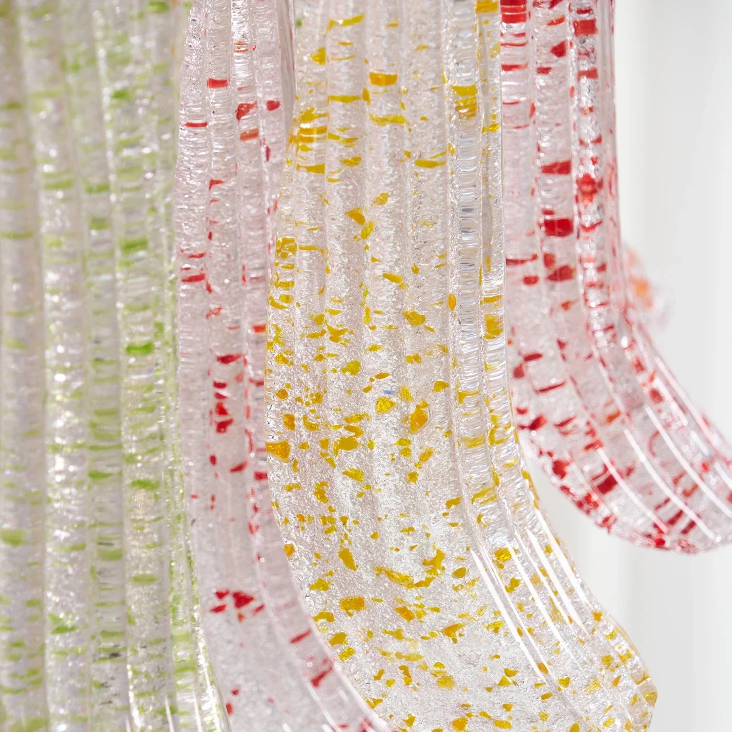 Hand-blown Wave Point Murano Glass Chandelier | wildoxy