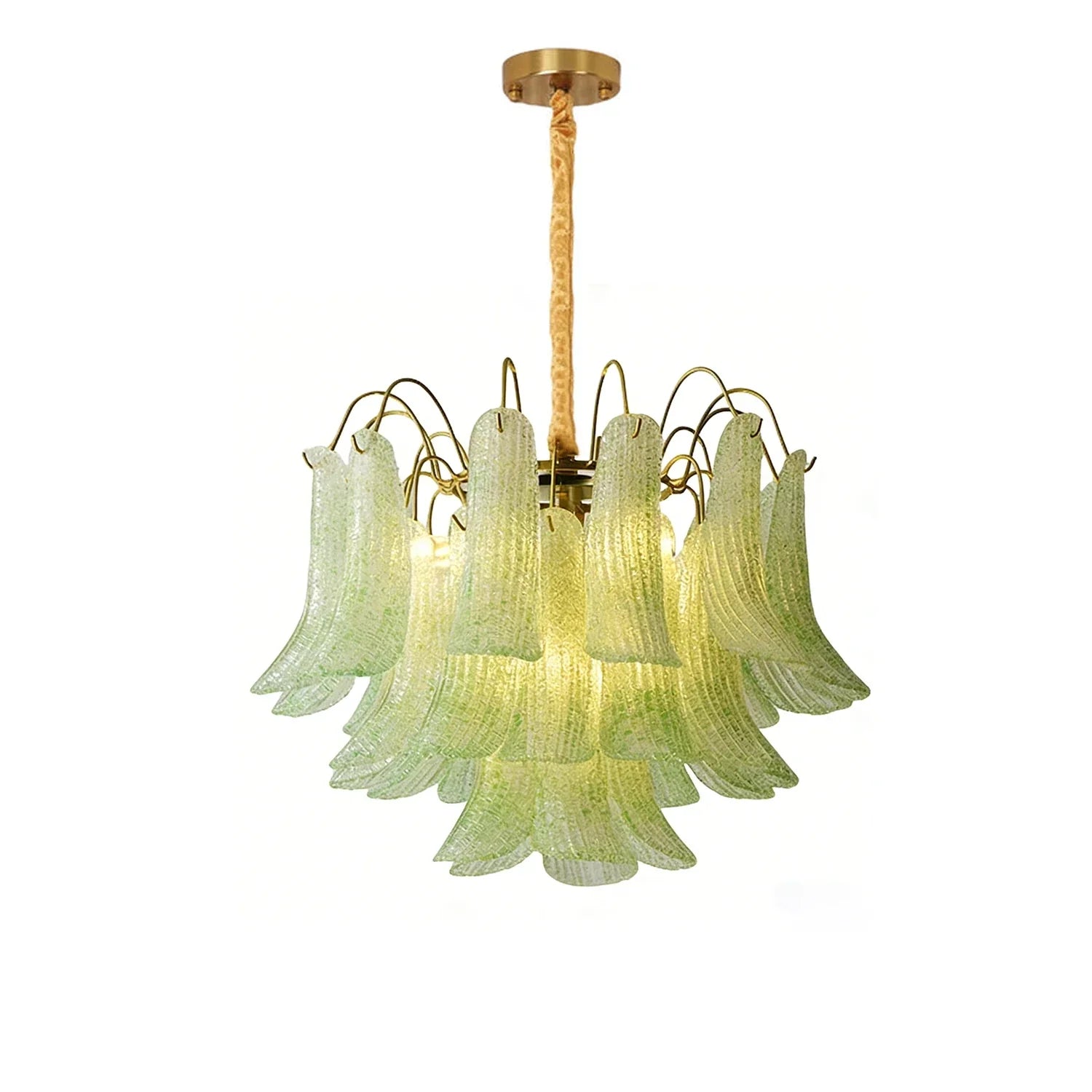 Hand-blown Wave Point Murano Glass Chandelier | wildoxy