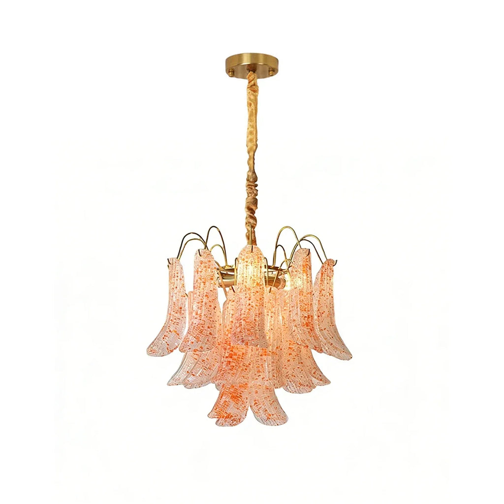 Hand-blown Wave Point Murano Glass Chandelier | wildoxy