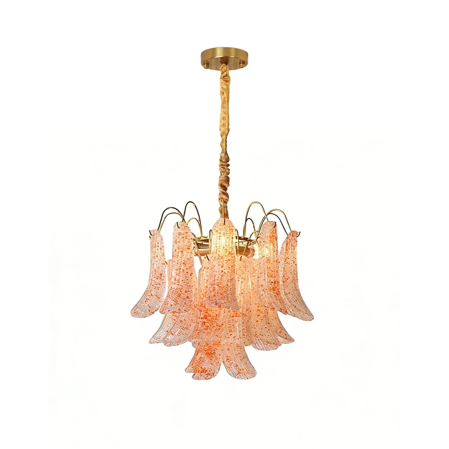 Hand-blown Wave Point Murano Glass Chandelier | wildoxy