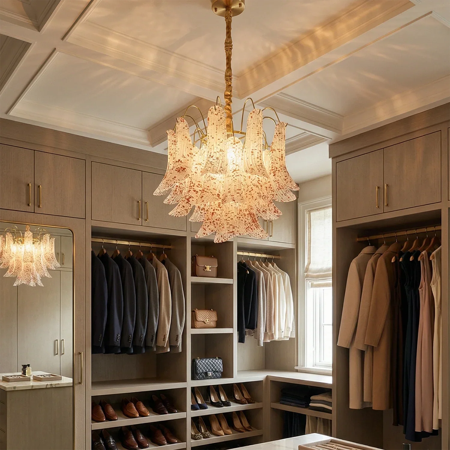 Hand-blown Wave Point Murano Glass Chandelier | wildoxy