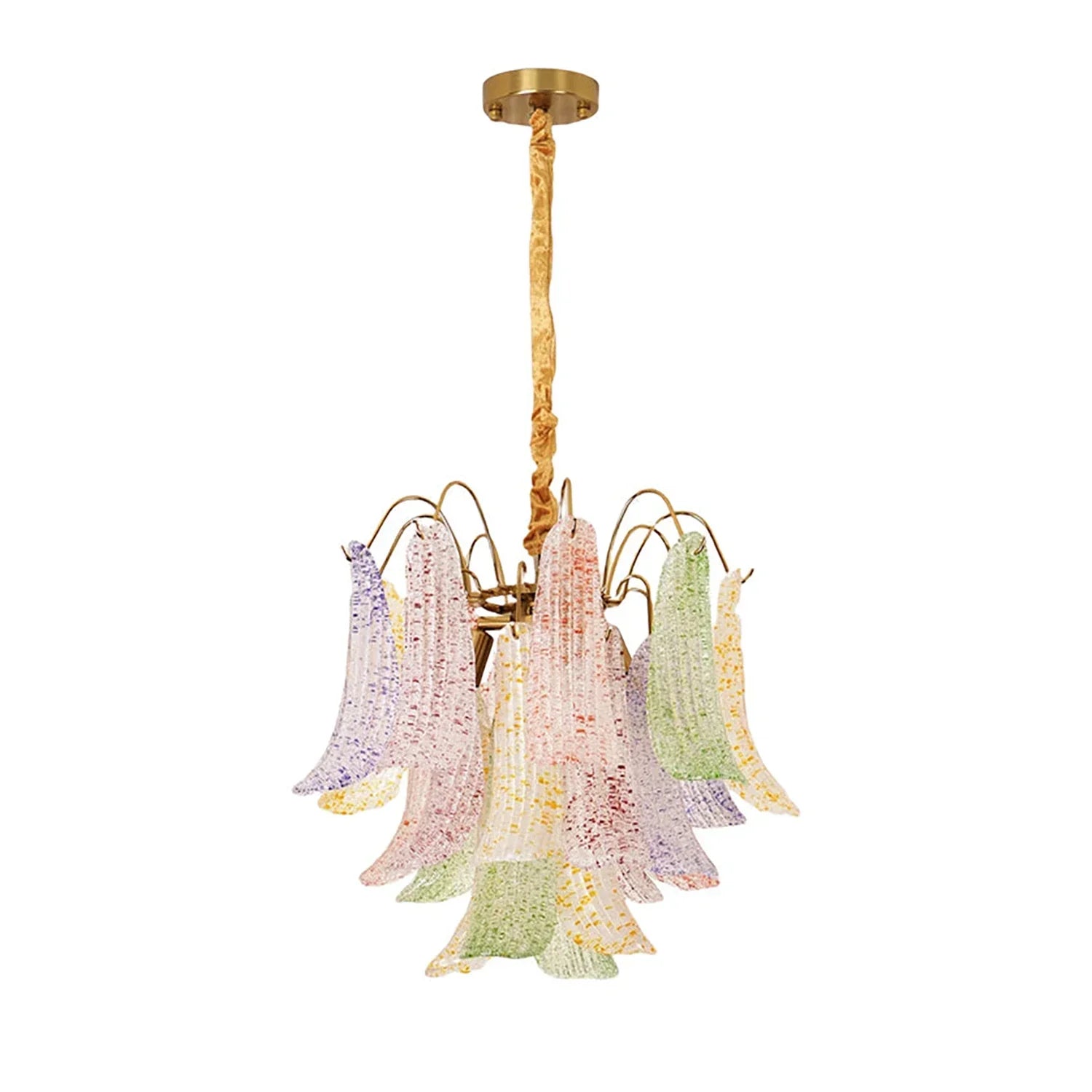Hand-blown Wave Point Murano Glass Chandelier | wildoxy