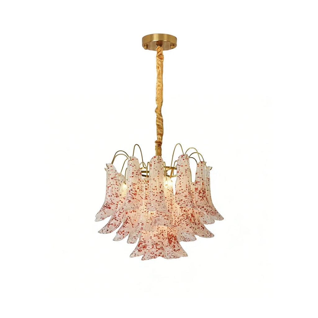 Hand-blown Wave Point Murano Glass Chandelier | wildoxy