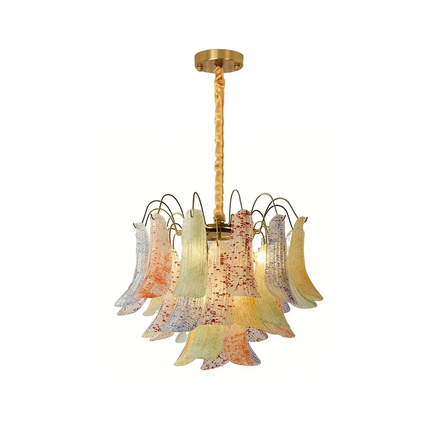 Hand-blown Wave Point Murano Glass Chandelier | wildoxy