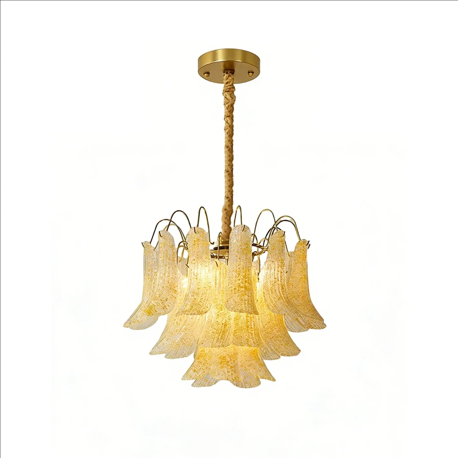 Hand-blown Wave Point Murano Glass Chandelier | wildoxy