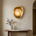 Hand-Crafted Hammered Metal Lotus Leaf Wall Sconce | wildoxy