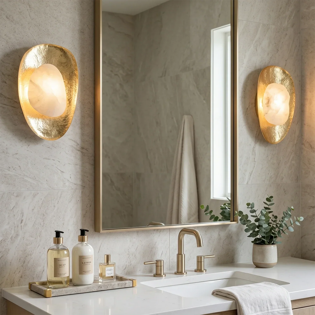 Hand-Crafted Hammered Metal Lotus Leaf Wall Sconce | wildoxy