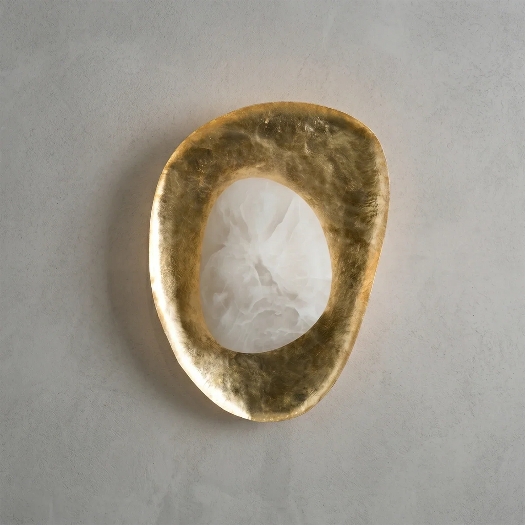 Hand-Crafted Hammered Metal Lotus Leaf Wall Sconce | wildoxy