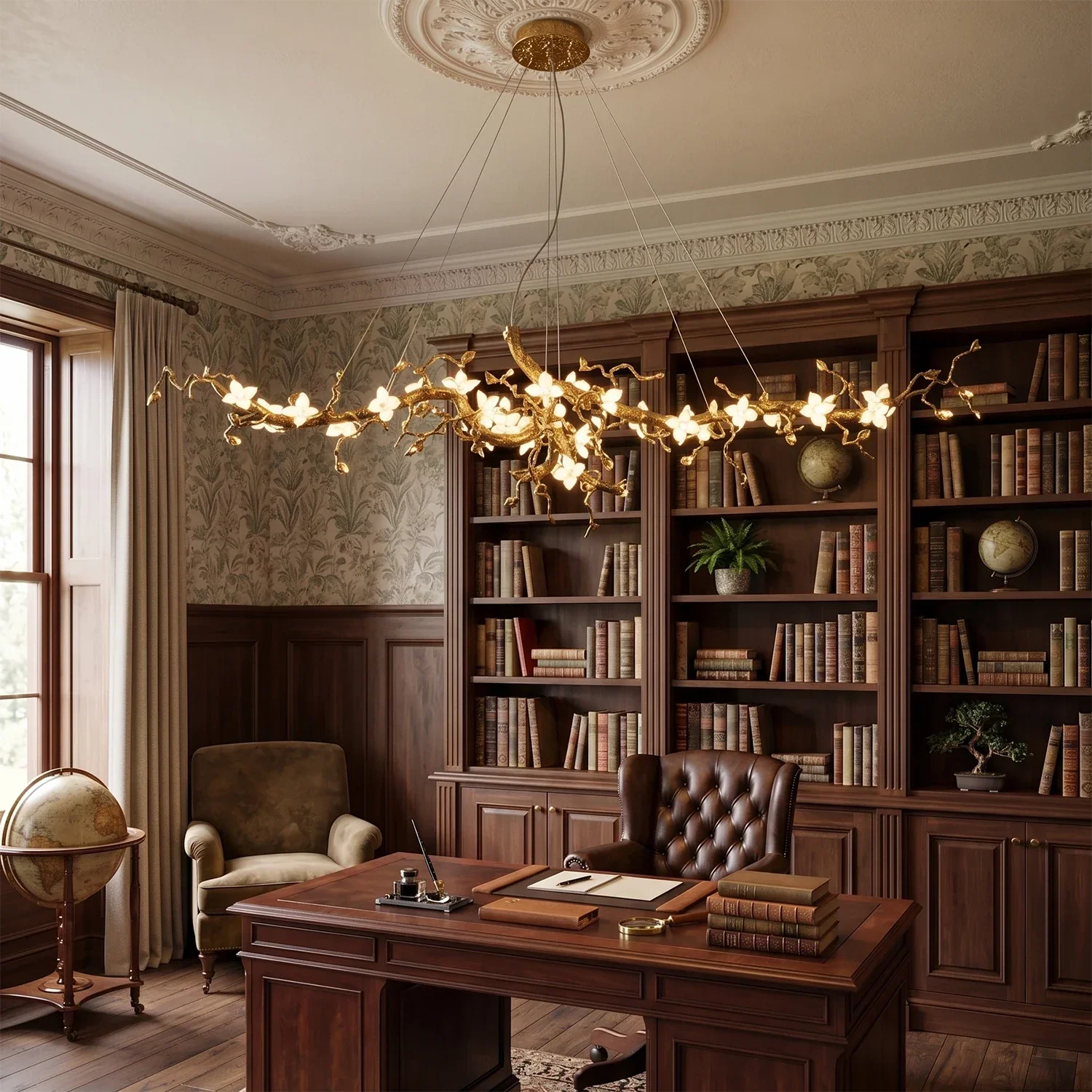 Handcrafted Sculptural Floral Branch Chandelier | wildoxy