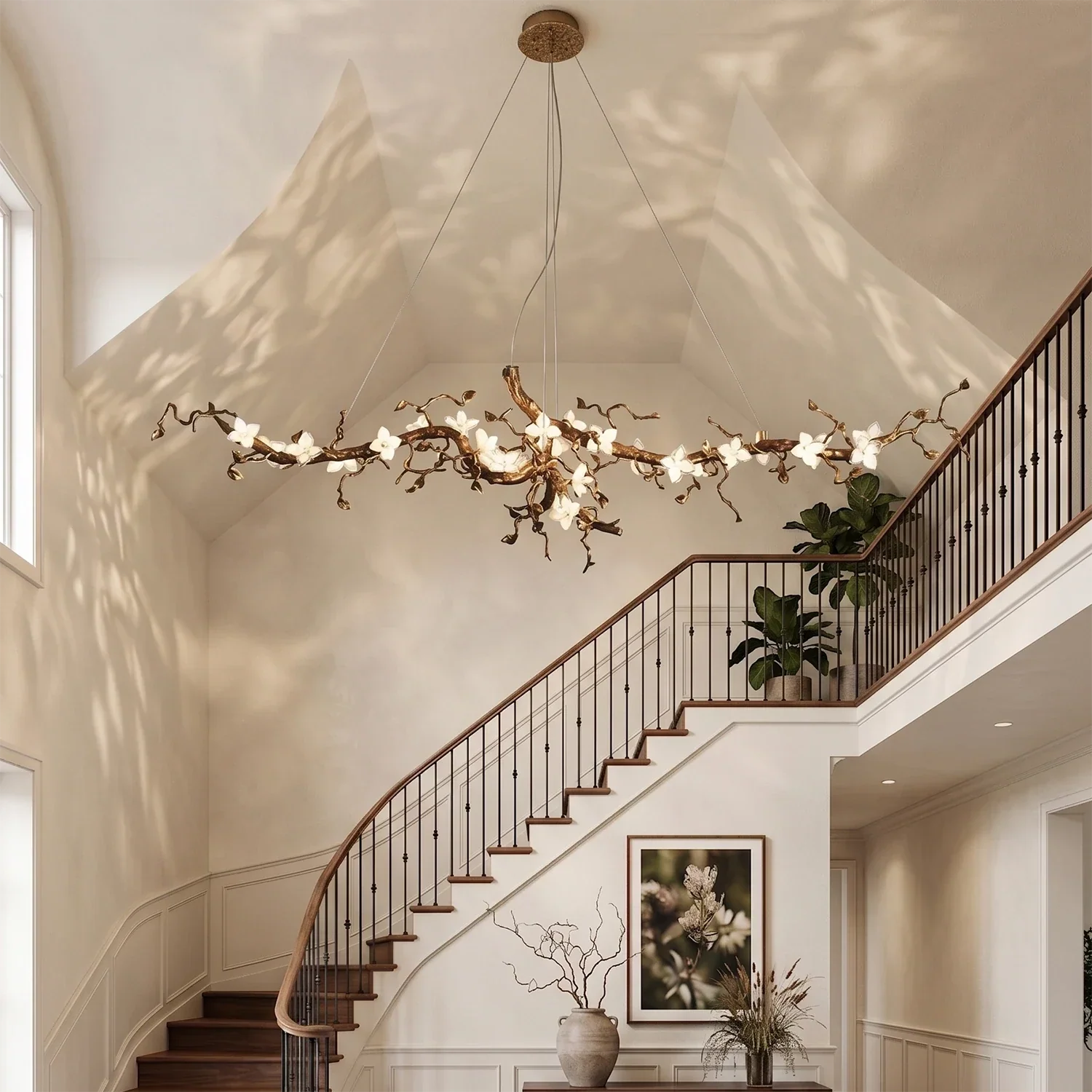 Handcrafted Sculptural Floral Branch Chandelier | wildoxy