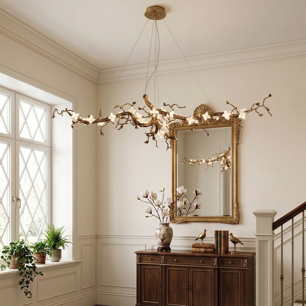 Handcrafted Sculptural Floral Branch Chandelier | wildoxy
