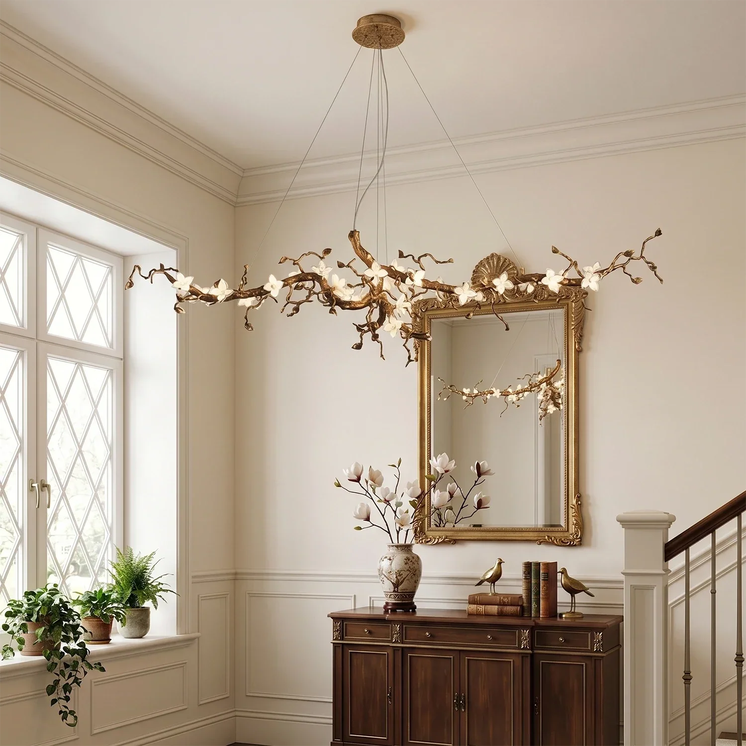 Handcrafted Sculptural Floral Branch Chandelier | wildoxy