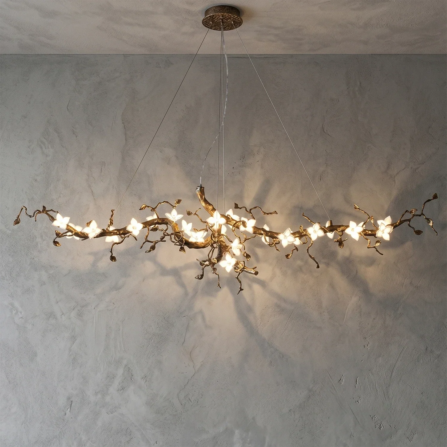Handcrafted Sculptural Floral Branch Chandelier | wildoxy