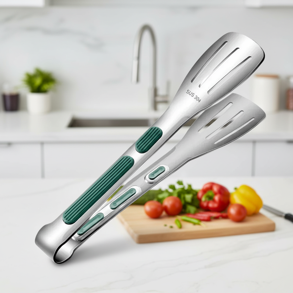 HandyTongs roestvrijstalen keukentang — Extra stevige antislipgrip