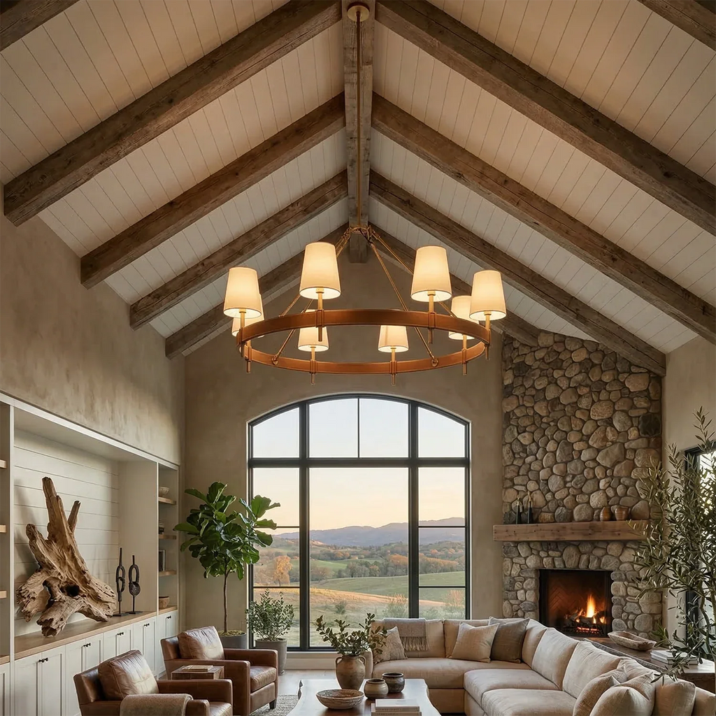 Bramley Leather & Copper Chandelier | wildoxy