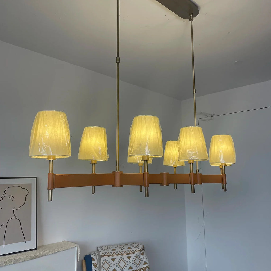 Bramley Leather & Copper Chandelier | wildoxy