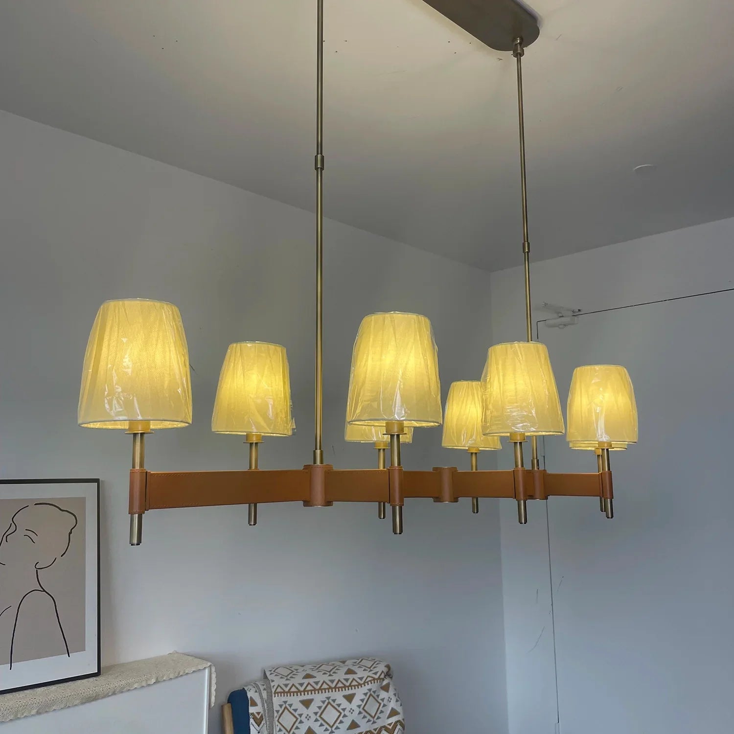 Bramley Leather & Copper Chandelier | wildoxy