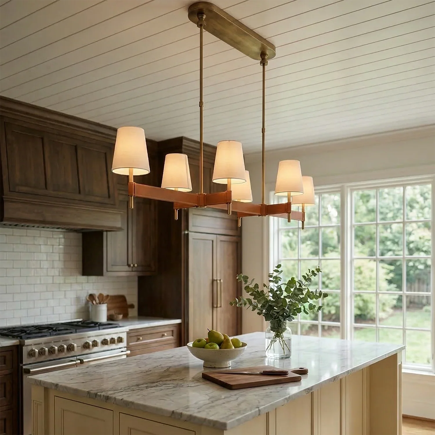 Bramley Leather & Copper Chandelier | wildoxy
