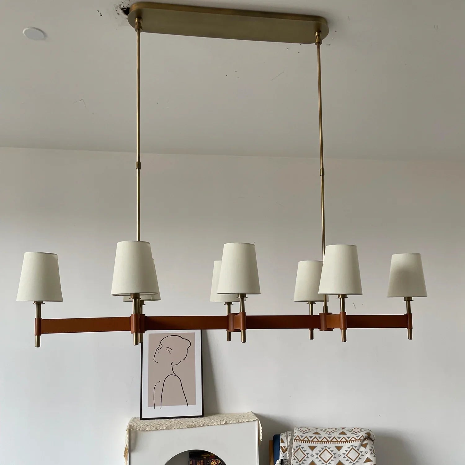 Bramley Leather & Copper Chandelier | wildoxy