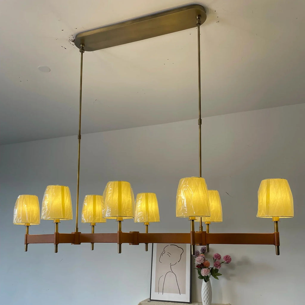 Bramley Leather & Copper Chandelier | wildoxy