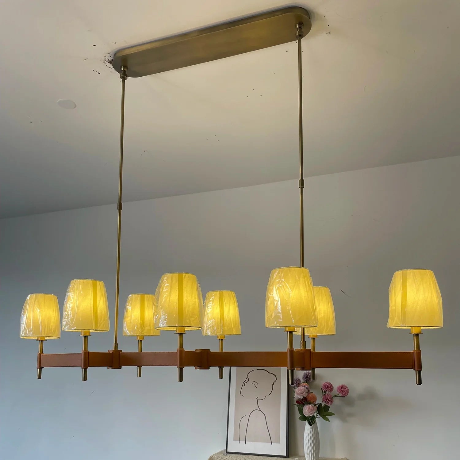 Bramley Leather & Copper Chandelier | wildoxy