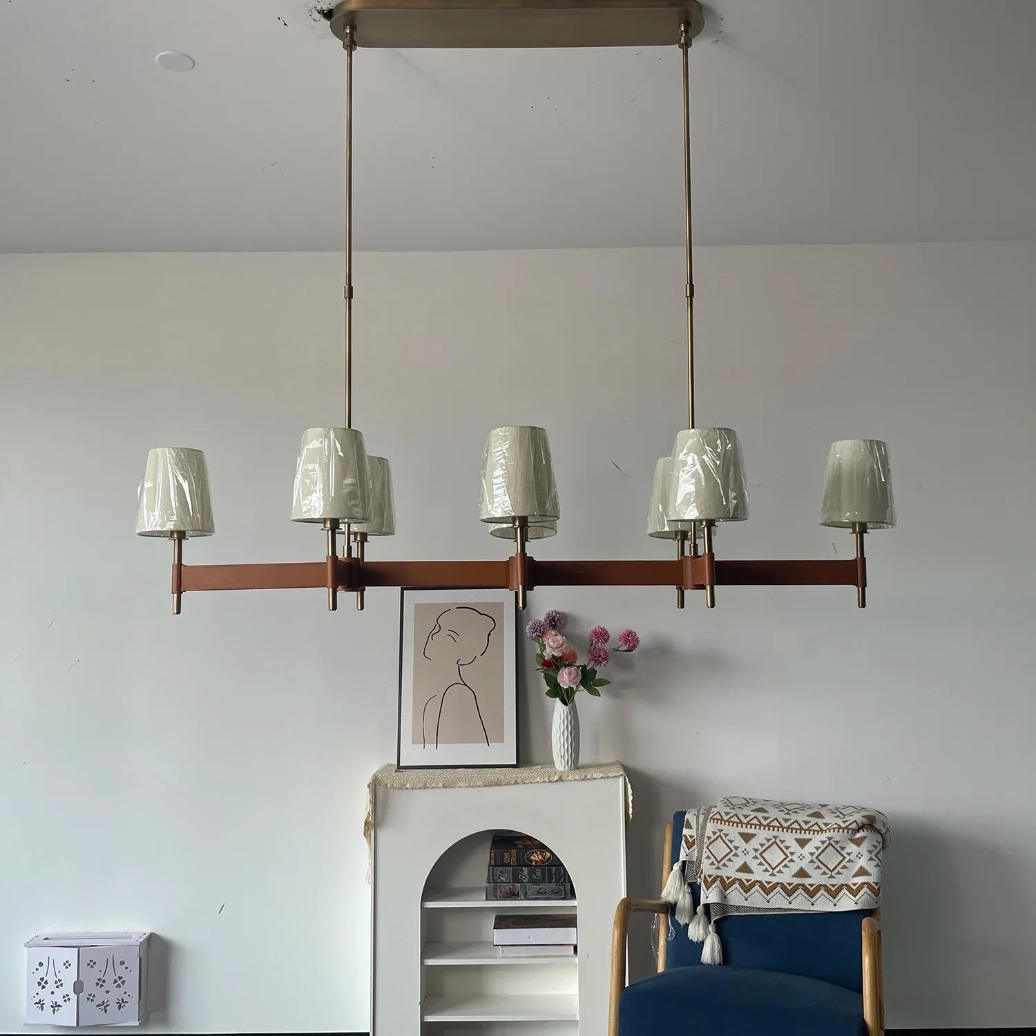 Bramley Leather & Copper Chandelier | wildoxy