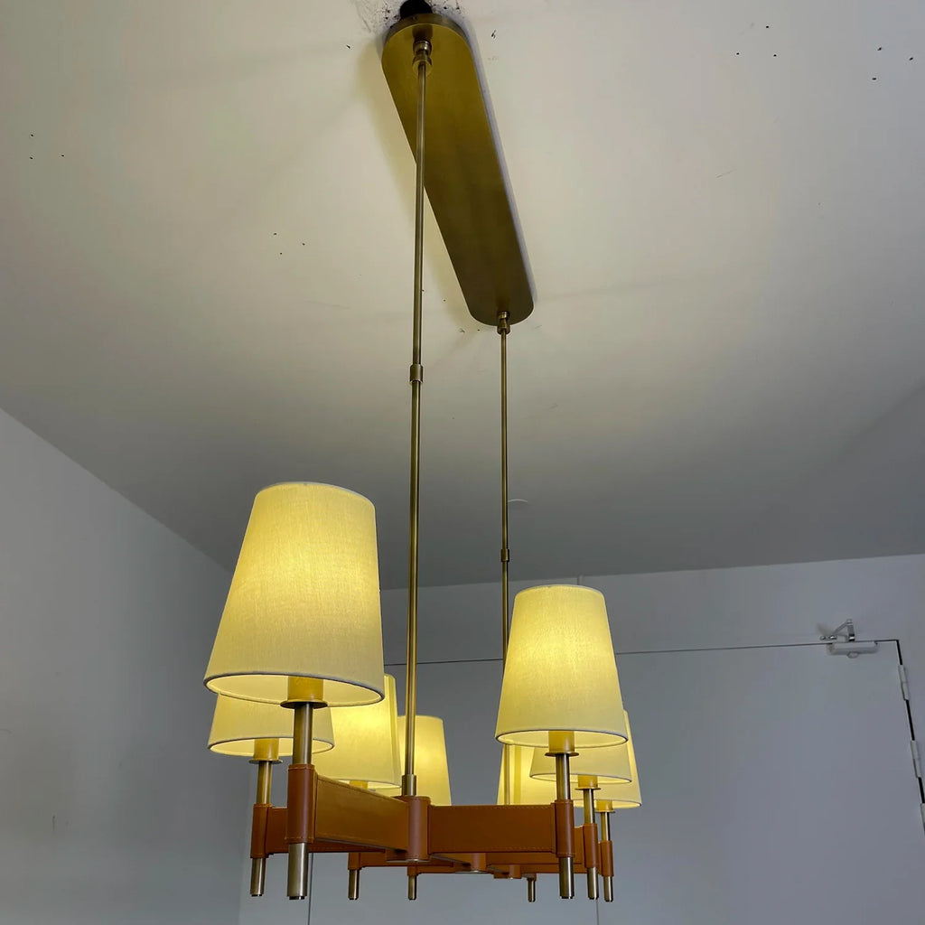 Bramley Leather & Copper Chandelier | wildoxy