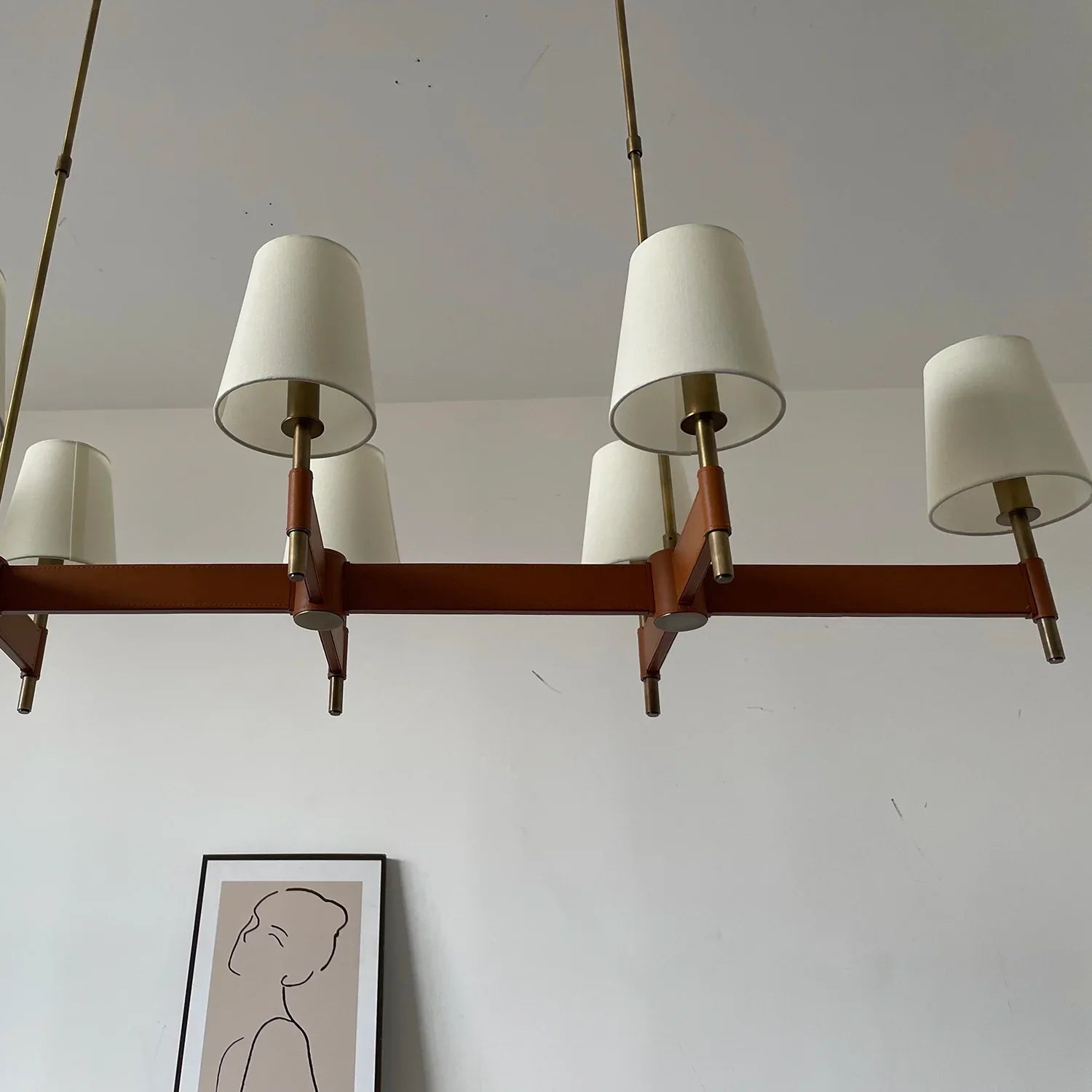Bramley Leather & Copper Chandelier | wildoxy