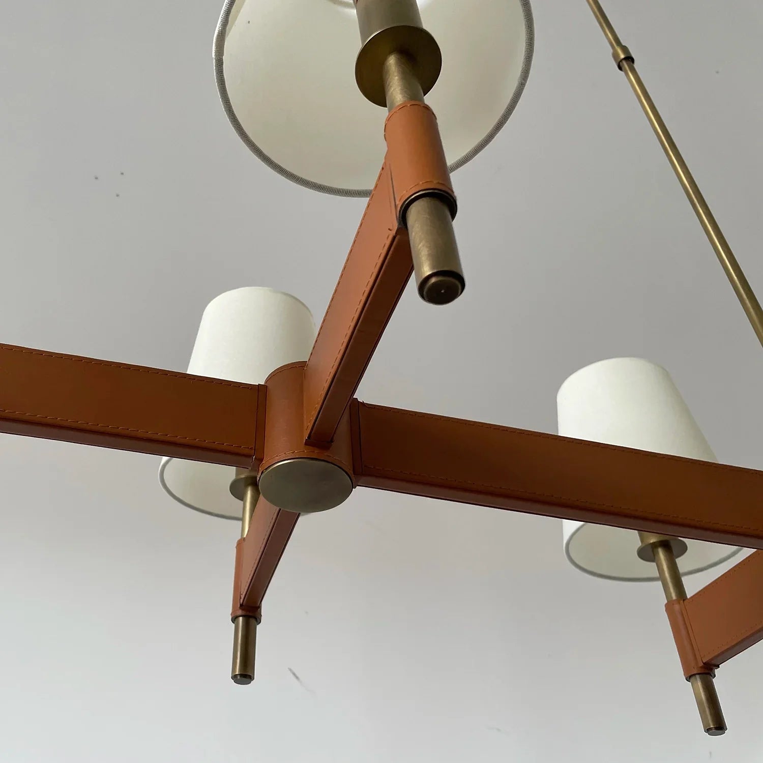 Bramley Leather & Copper Chandelier | wildoxy