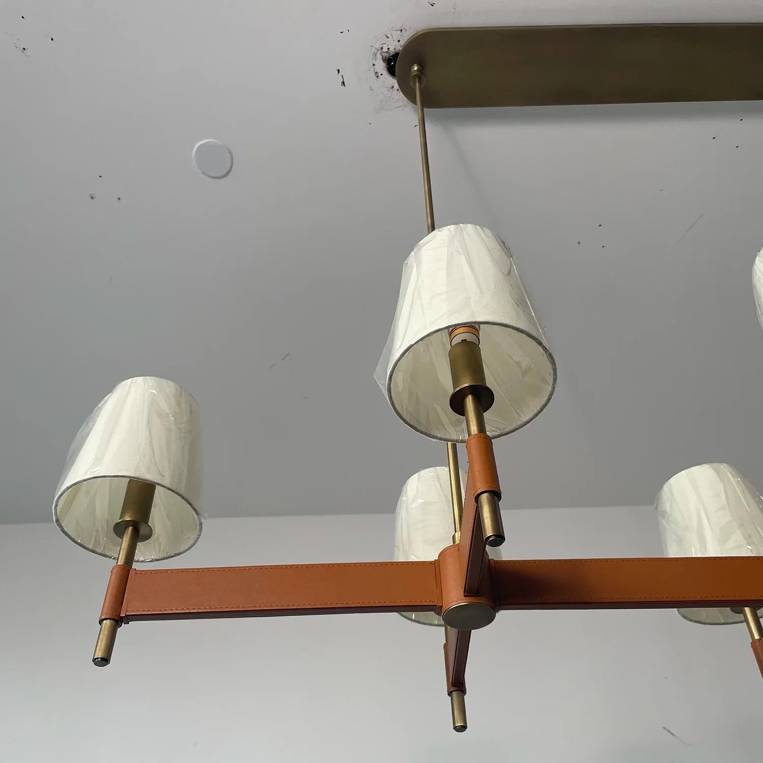 Bramley Leather & Copper Chandelier | wildoxy