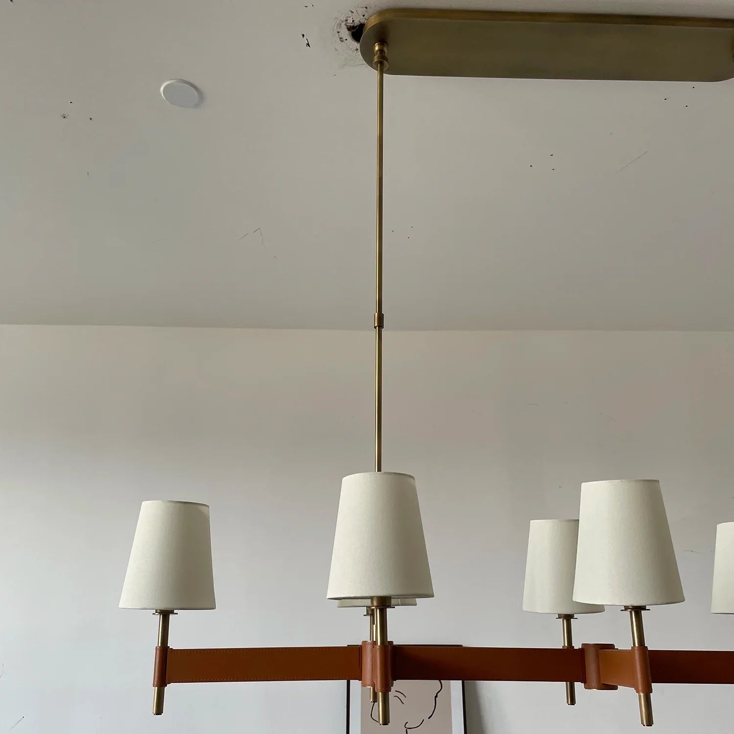 Bramley Leather & Copper Chandelier | wildoxy