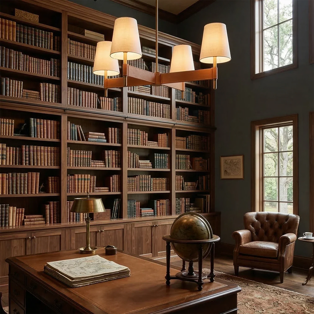 Bramley Leather & Copper Chandelier | wildoxy