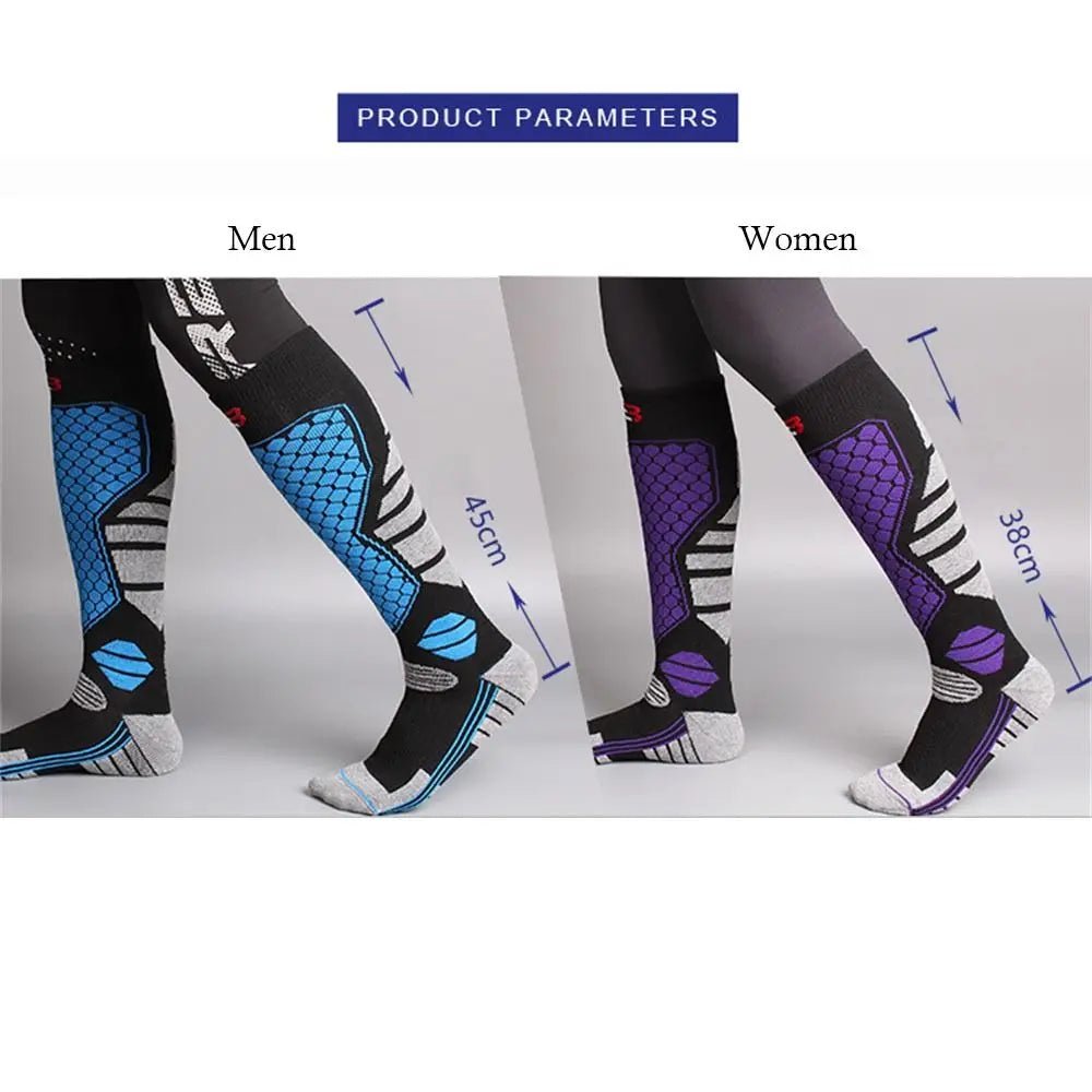 Heatflex Premium thermosokken voor skiën — Kniehoge bedekking, extra dikke compressieondersteuning