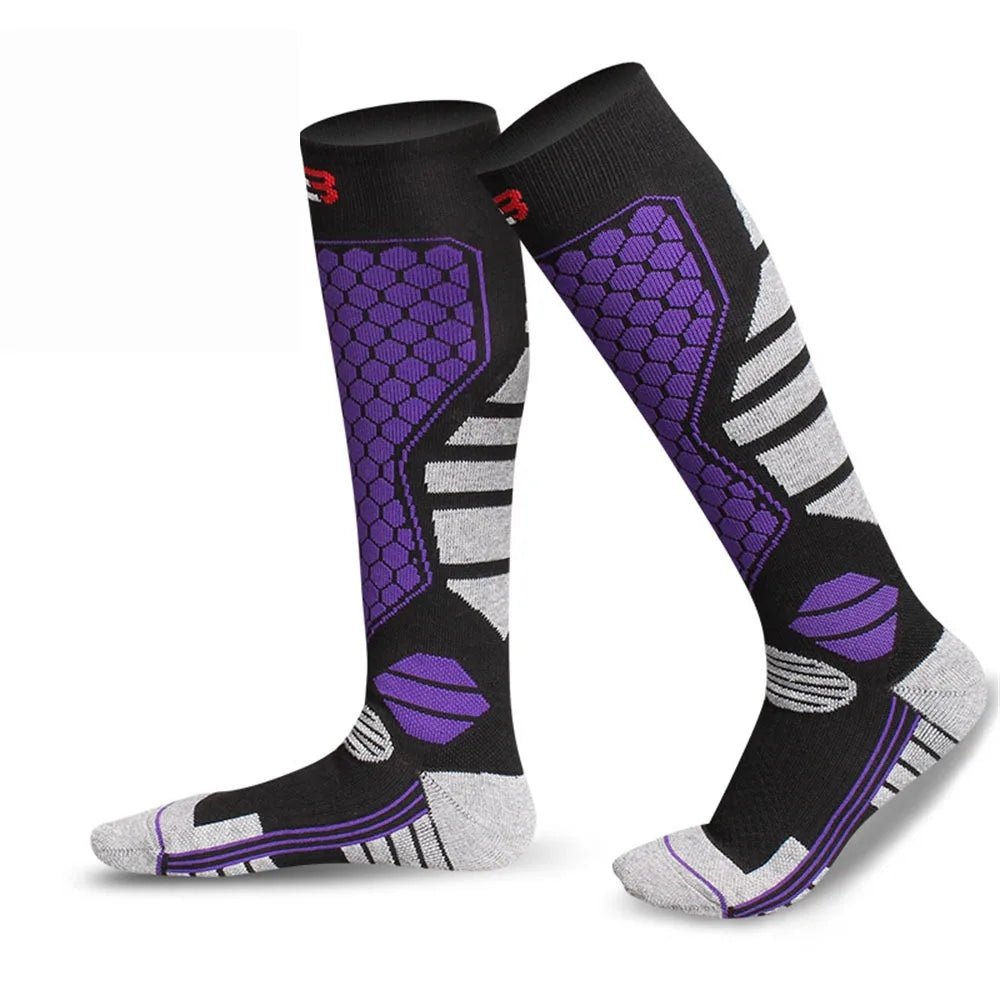 Heatflex Premium thermosokken voor skiën — Kniehoge bedekking, extra dikke compressieondersteuning