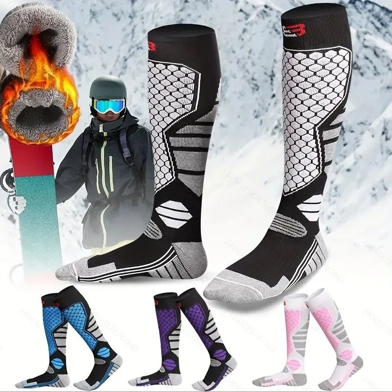 Heatflex Premium thermosokken voor skiën — Kniehoge bedekking, extra dikke compressieondersteuning