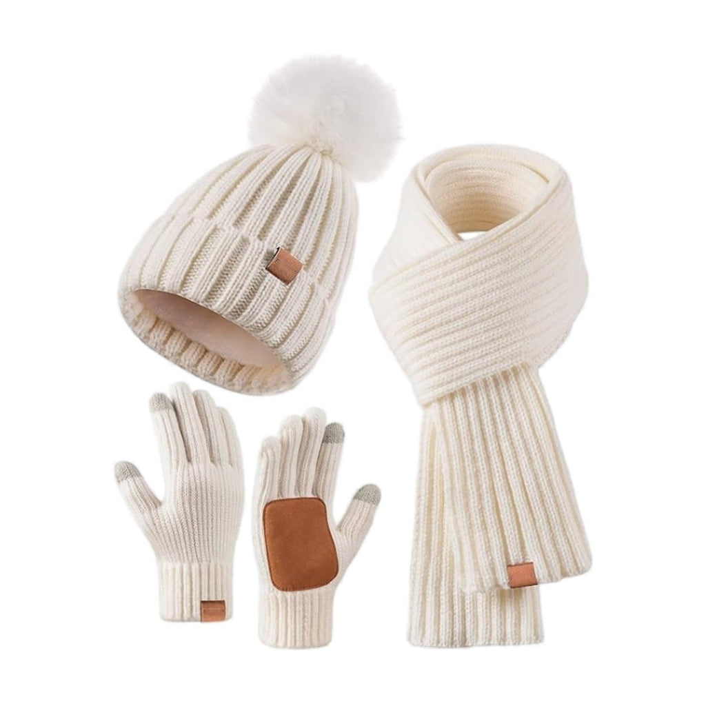 Conjunto de inverno três em um HEATIVA — Conjunto integrado para cabeça, pescoço e mãos