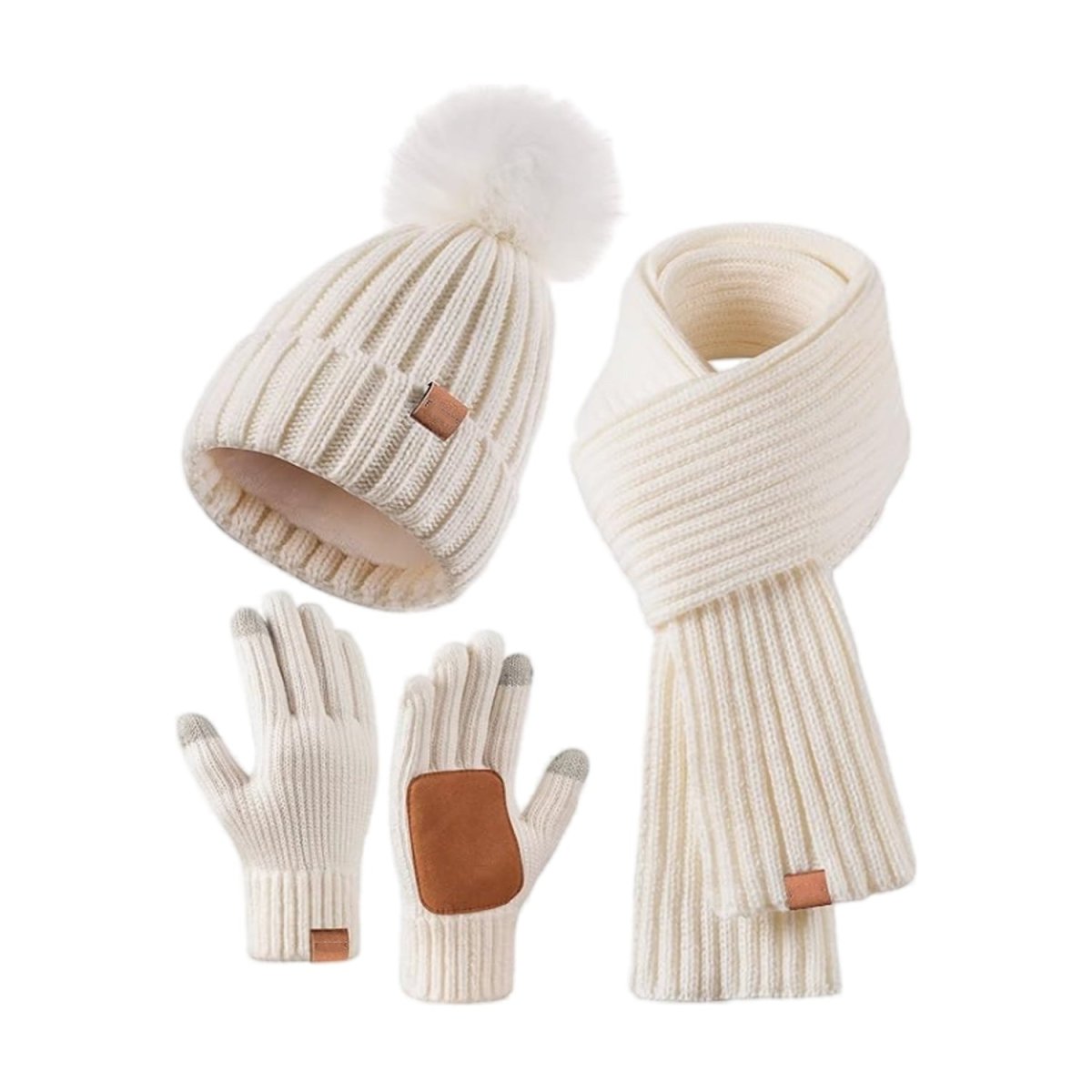 Conjunto de inverno três em um HEATIVA — Conjunto integrado para cabeça, pescoço e mãos