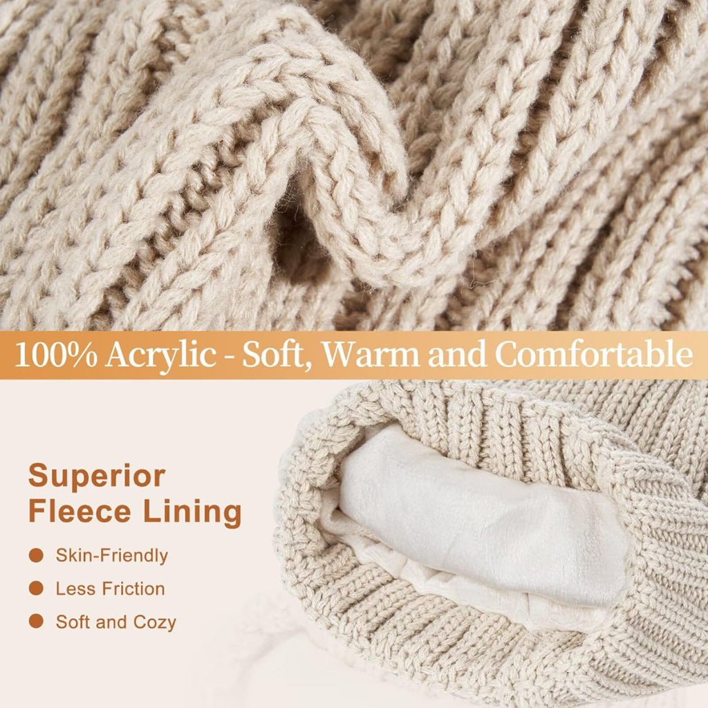 Conjunto de inverno três em um HEATIVA — Conjunto integrado para cabeça, pescoço e mãos