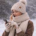 Conjunto de inverno três em um HEATIVA — Conjunto integrado para cabeça, pescoço e mãos