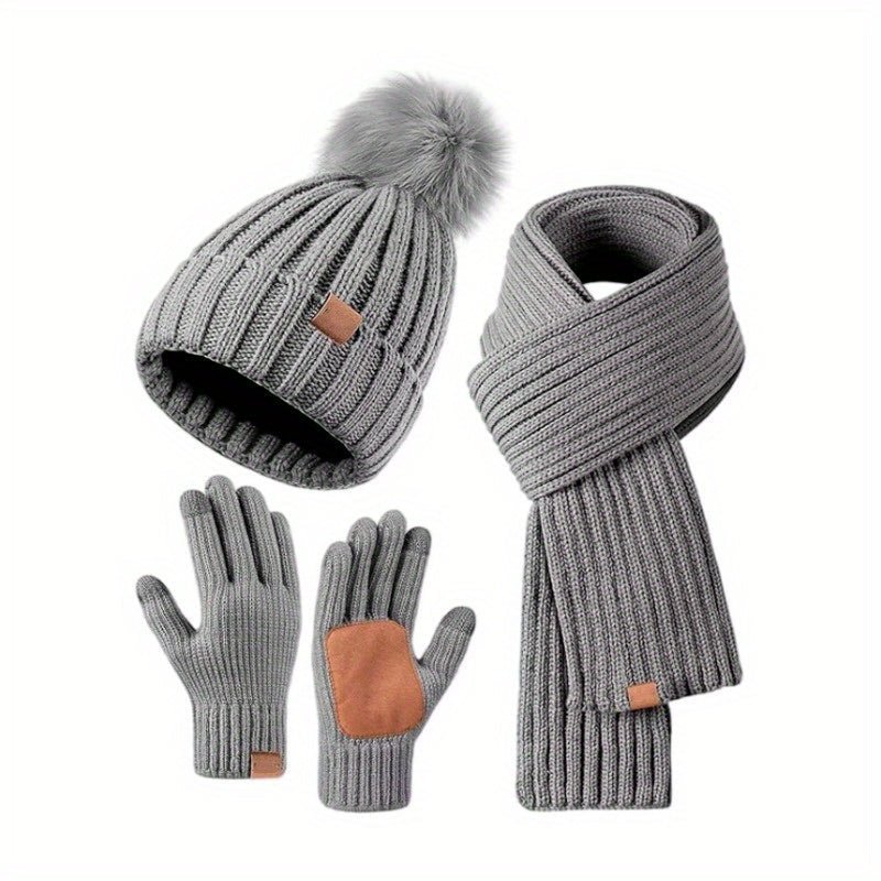 Conjunto de inverno três em um HEATIVA — Conjunto integrado para cabeça, pescoço e mãos