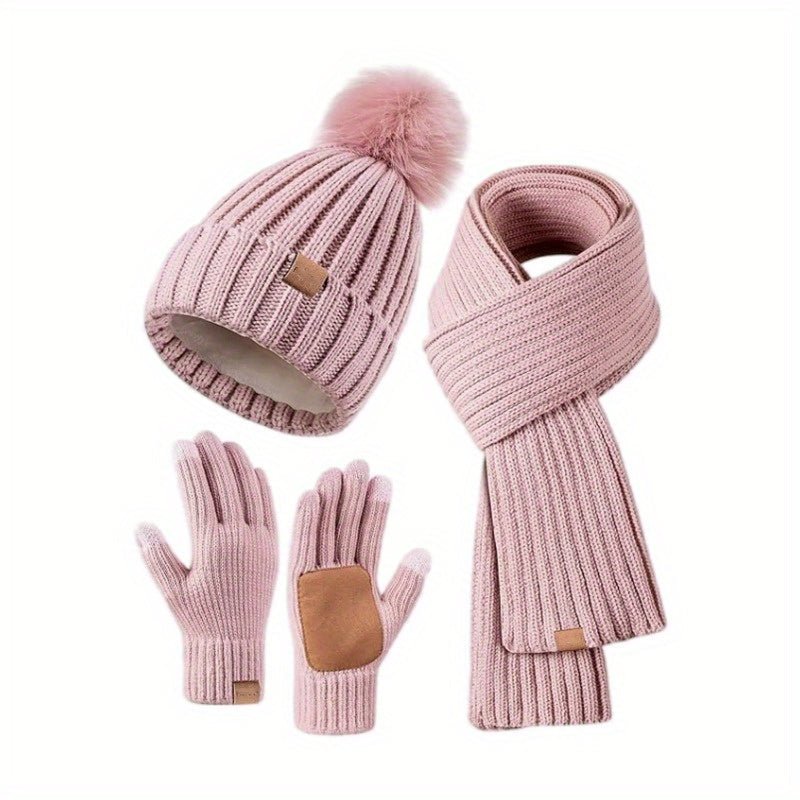 Conjunto de inverno três em um HEATIVA — Conjunto integrado para cabeça, pescoço e mãos