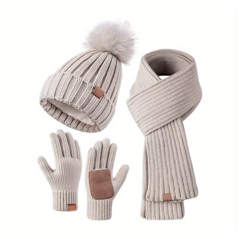 Conjunto de inverno três em um HEATIVA — Conjunto integrado para cabeça, pescoço e mãos