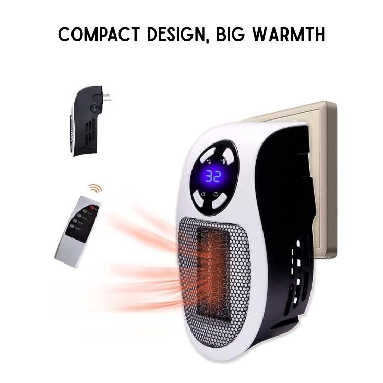 Compacte elektrische keramische kachel — snelle verwarming, 32 m²
