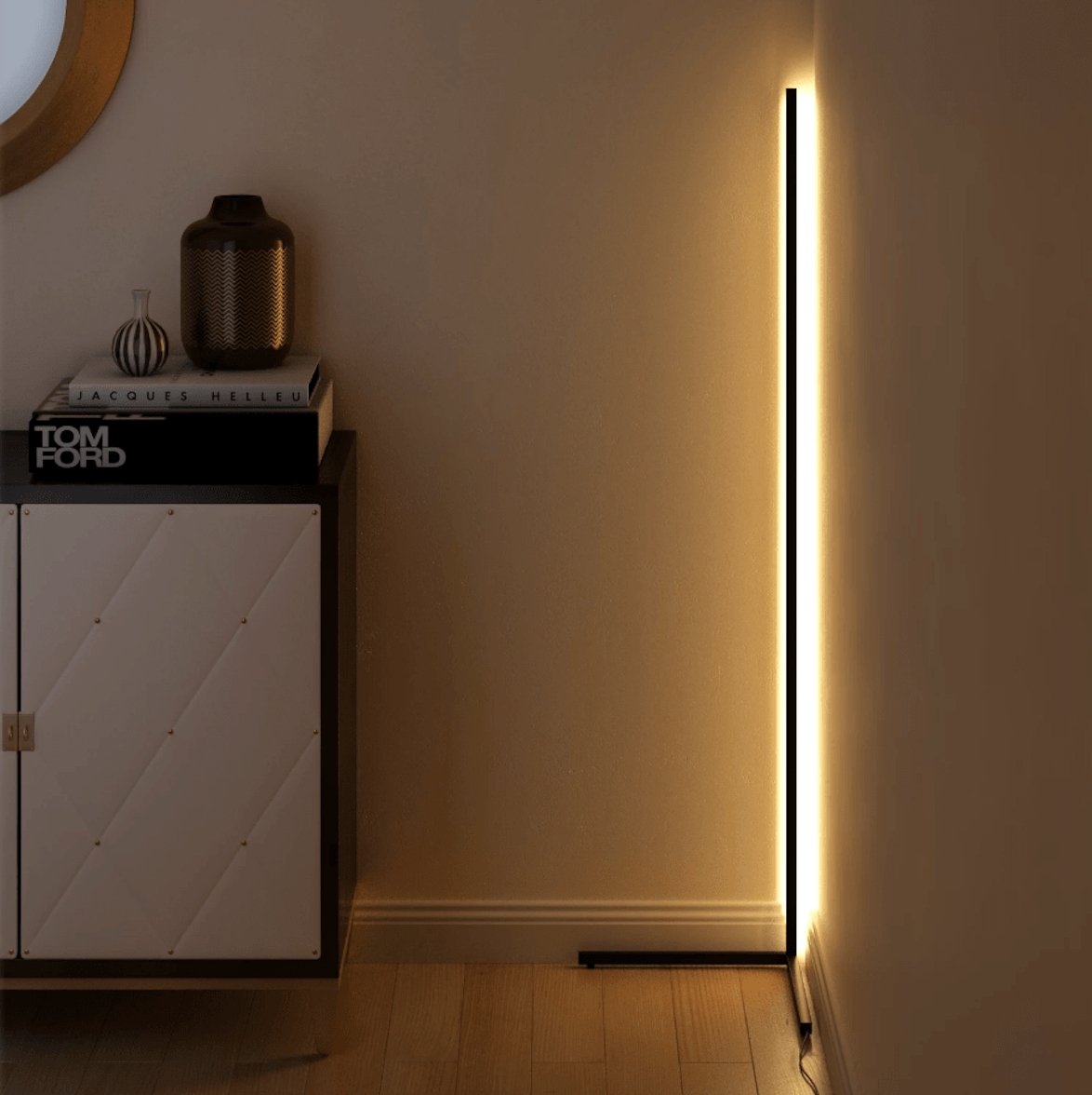 LED-golvlampa — RGB-belysning med fjärrkontroll