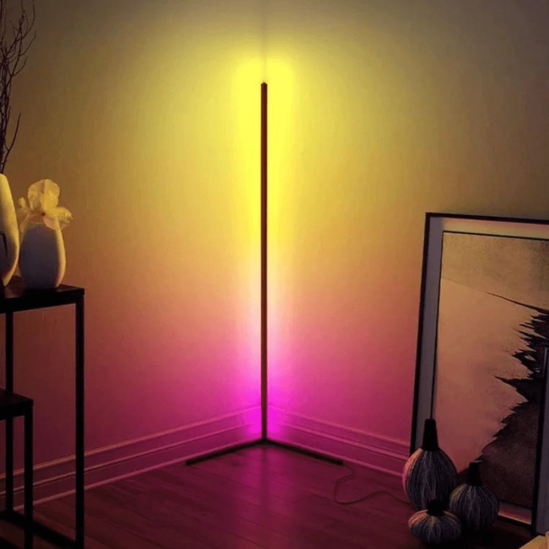 LED-golvlampa — RGB-belysning med fjärrkontroll