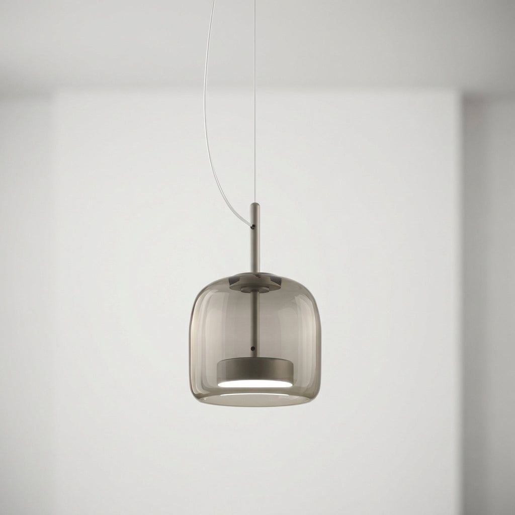 Skandinavisk glastaklampa – bärnstensfärgad/genomskinlig/grå, Ø15/25/35 cm