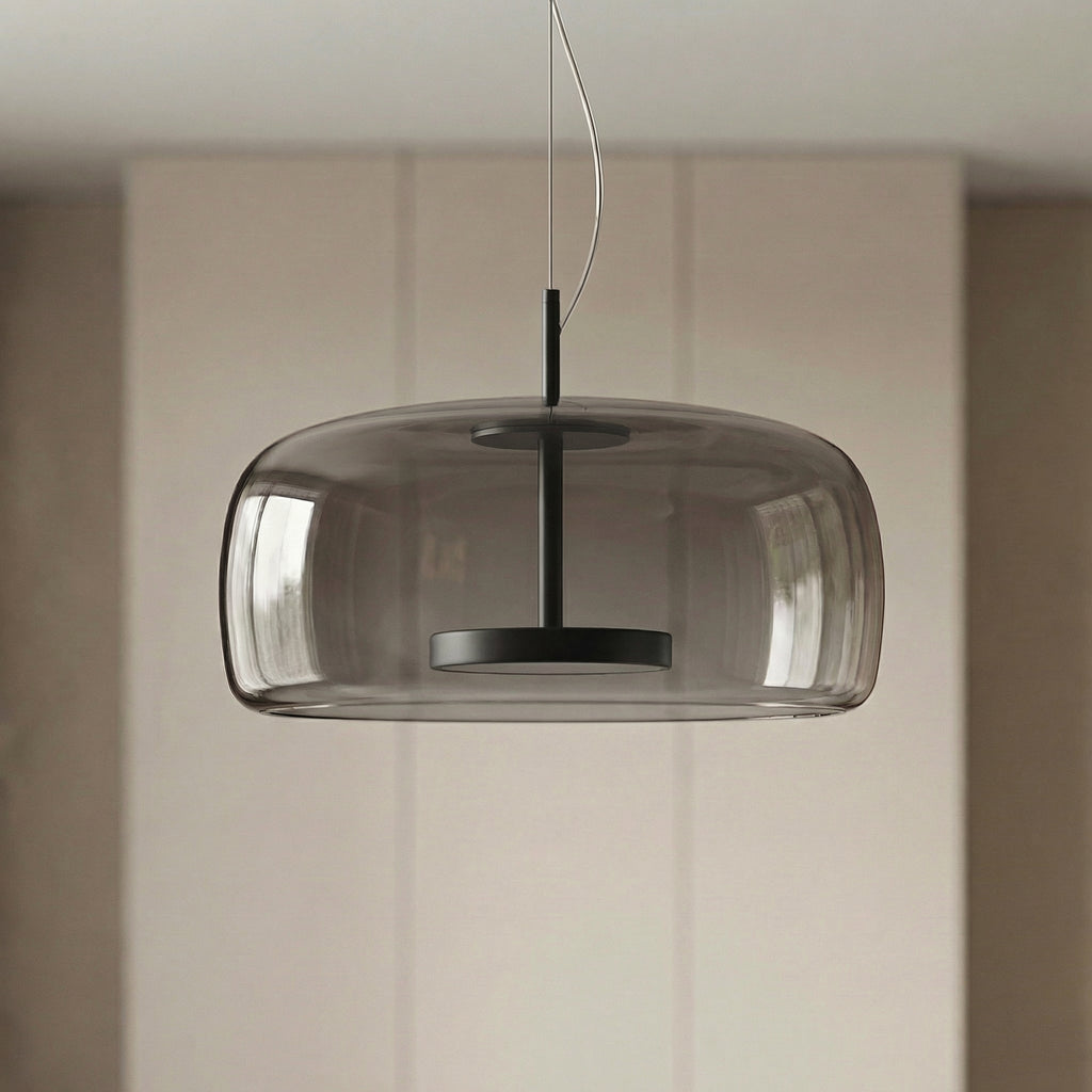 Skandinavisk glastaklampa – bärnstensfärgad/genomskinlig/grå, Ø15/25/35 cm