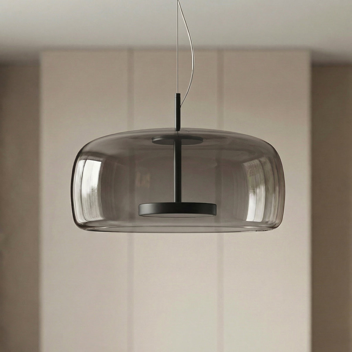 Skandinavisk glastaklampa – bärnstensfärgad/genomskinlig/grå, Ø15/25/35 cm