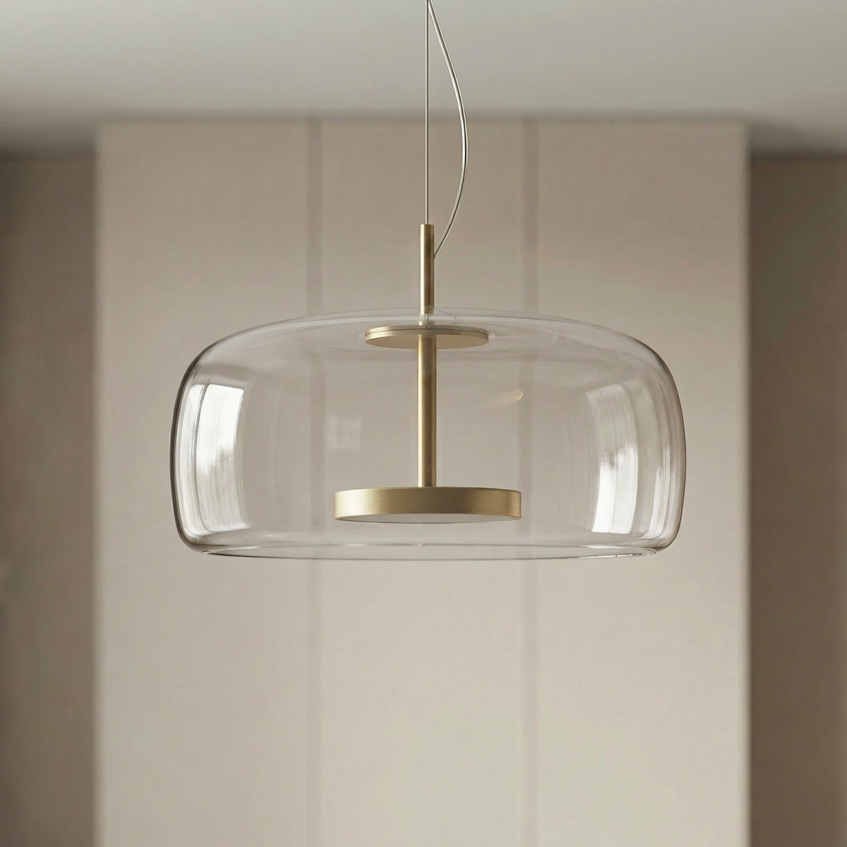 Skandinavisk glastaklampa – bärnstensfärgad/genomskinlig/grå, Ø15/25/35 cm